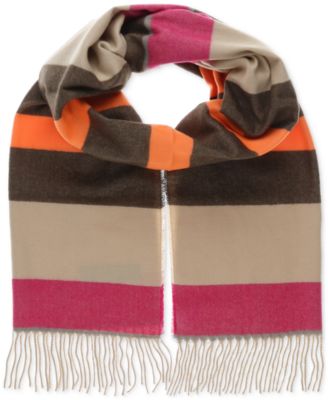 FRAAS - Women's Striped Fringe-Trim Scarf