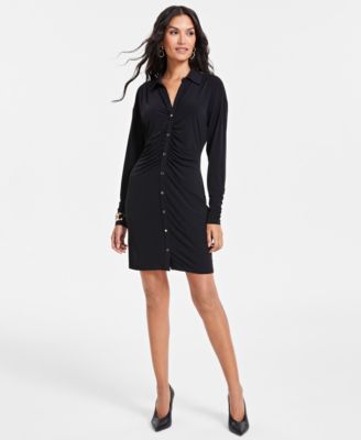 I.N.C. International Concepts - Women's Ruched-Front Midi Dress