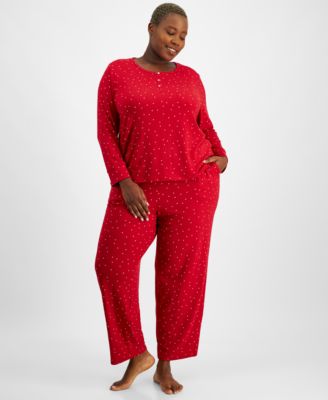 Charter Club - Plus Size Ditsy Star Packaged Pajama Set