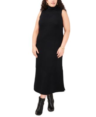 Vince Camuto - Plus Size Turtleneck Sleeveless Sweater Dress