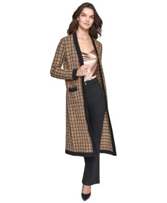 KARL LAGERFELD PARIS - Women's Tweed Duster Cardigan