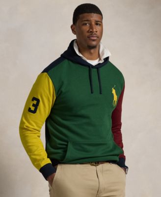 Polo Ralph Lauren - Men's Big & Tall Big Pony Color-Blocked Fleece Hoodie