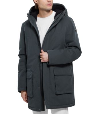 GUESS - Men's Lawrence Sherpa Lined Three Quarter Parka Coat