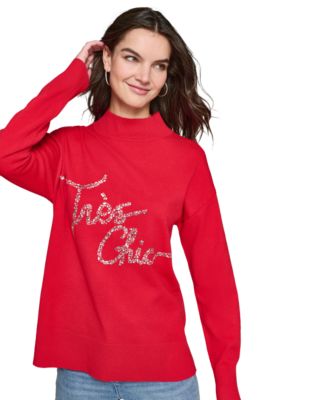 KARL LAGERFELD PARIS - Women's Tr&egrave;s Chic Embellished Sweater