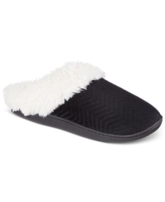 Isotoner Signature - Women's Louise Quilted Velour Clog Slippers