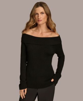 Donna Karan New York - Women's Off-The-Shoulder Sweater