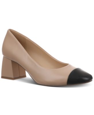 On 34th - Tillyy Capped-Toe Block-Heel Pumps