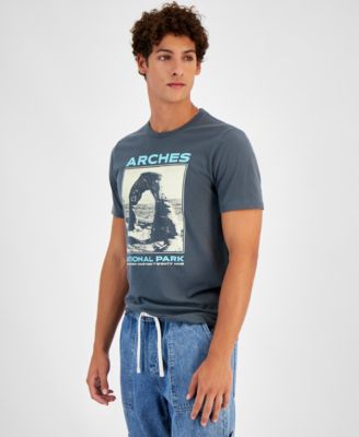 Sun + Stone - Men's Short Sleeve Crewneck Chest-Stripe T-Shirt