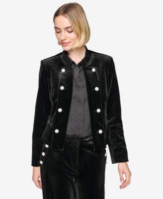KARL LAGERFELD PARIS - Women's Collarless Open-Front Jacket