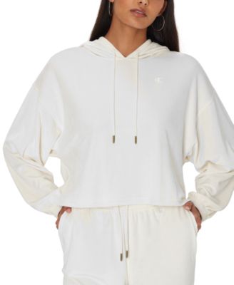 Champion - Women's Soft Touch Cord Cropped Hoodie