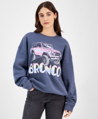 Grayson Threads, The Label - Juniors' Crewneck Bronco Graphic Sweatshirt