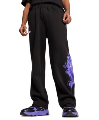 Puma - Men's F1 Neon Energy Relaxed-Fit Printed Fleece Sweatpants