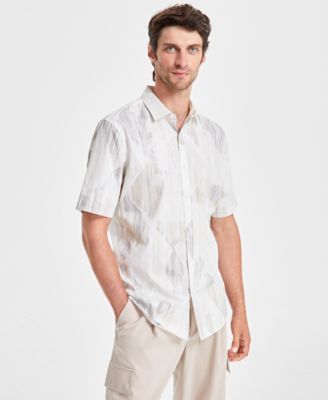 Alfani - Men's Printed Short-Sleeve Shirt, Created for Macy's