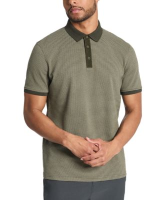 Kenneth Cole - Men's Slim-Fit 4-Way Stretch Textured-Knit Polo Shirt