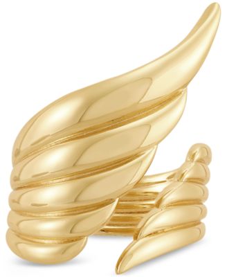 Macy's - Polished Angel Wings Cuff Ring in 18k Gold-Plated Sterling Silver
