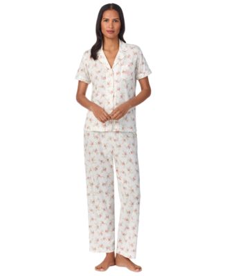 Lauren Ralph Lauren - Petite Floral Notched-Collar Pajama Set