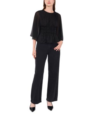 Parker - Women's Elodie Smocked-Waist Angel-Sleeve Top