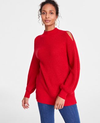 I.N.C. International Concepts - Women's Cold-Shoulder Sweater