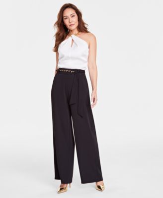 I.N.C. International Concepts - Women's High-Rise Chain-Belt Pants