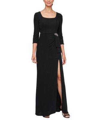 Alex Evenings - Women's Square-Neck 3/4-Sleeve Gown