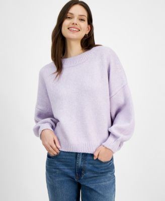 Hippie Rose - Juniors' Slouchy Balloon-Sleeve Sweater
