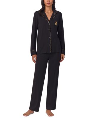 Lauren Ralph Lauren - Petite Notched-Collar Pajama Set