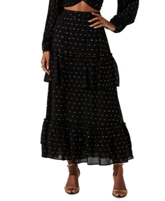 ASTR the Label - Women's Nix Tiered Embellished Skirt