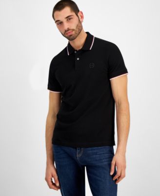A|X Armani Exchange - Men's Regular-Fit Tipped Piqu&eacute; Polo Shirt