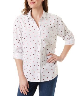Gloria Vanderbilt - Women's Amanda Printed Cotton Button-Front Shirt