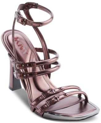 DKNY - Women's Strappy Multi-Buckle Stiletto Sandals