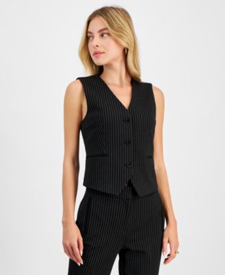Bar III - Women's Pinstriped Vest, Exclusively at Macy's