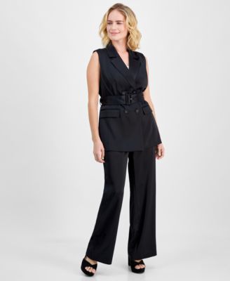 I.N.C. International Concepts - Petite High-Rise Satin Pants