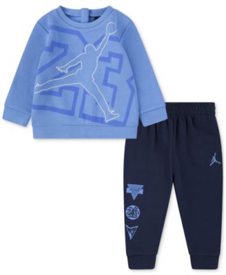 Jordan - Baby Boys See Me Shine Crewneck Top & Jogger Pants, 2 Piece Set