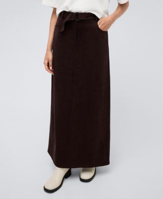 Kenneth Cole - Women's Fly-Front Belted Maxi Skirt