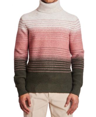 Paisley & Gray - Men's Slim Fit Long Sleeve Chunky Striped Turtleneck Sweater