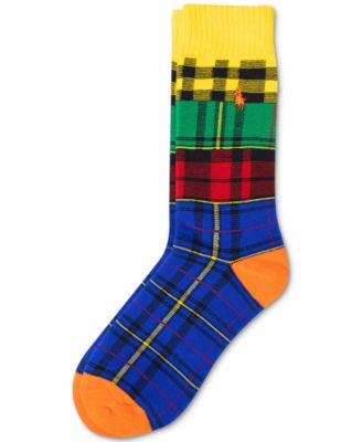 Polo Ralph Lauren - Men's Colorblock Plaid Crew Socks
