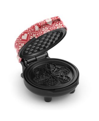 Bella - Mini Red Knit Waffle Maker