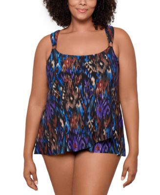 Miraclesuit - Plus Size Tapiz Dazzle Underwired Tankini Top
