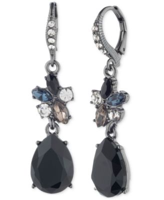 Givenchy - Stone & Crystal Pear-Shape and Cluster Leverback Drop Earrings