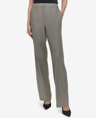 Halston - Women's Mid-Rise Straight-Leg Pants