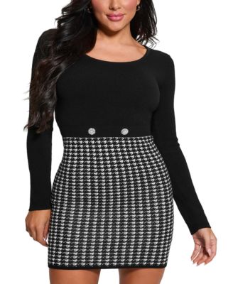 GUESS - Women's Long-Sleeve Sweater Dress