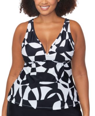 Raisins Curve - Trendy Plus Size Tanzania Tankini Top