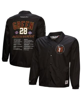 Mitchell & Ness - Men's Mitchell Ness Darrell Green Black Washington Commanders Coaches Button-Up Jacket