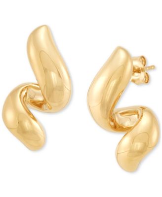 Macy's - Polished Twist Style Statement Drop Earrings in 14k Gold