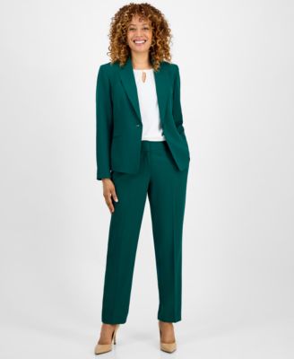 Le Suit - Women's One-Button Notched Collar Pantsuit