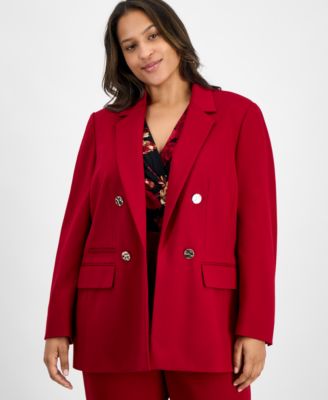 Anne Klein - Plus Size Open-Front Blazer