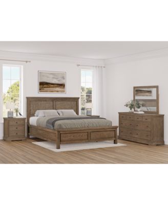 Furniture - Alverton 3 Pc. King Cane Set (Bed, Dresser & 3-Drawer Nightstand)