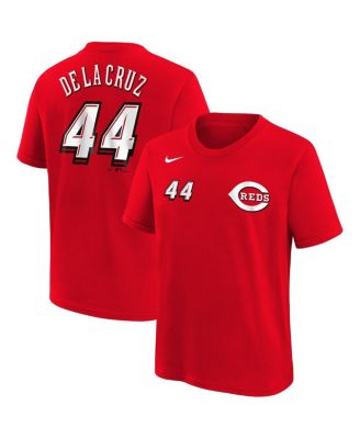Nike - Toddler Elly De La Cruz Red Cincinnati Reds 2025 MLB Speedway Classic Name Number T-shirt