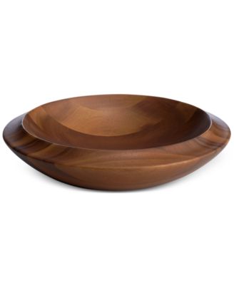 Nambé - Skye Dinnerware Collection by Robin Levien Wood Centerpiece Bowl