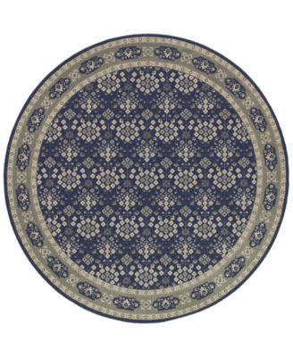 Oriental Weavers - Tidewater  Lillahan Navy/Grey 7'10'' Round Rug